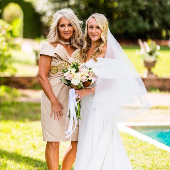 Marchesa Notte,Soft Rose Brocade Stunner,Excellent Condition,Size 8 - Picture 2 of 15